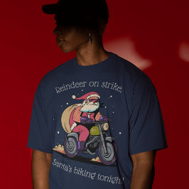 Biker Santa Perfect voor vakantie Cheer Christmas T-shirt