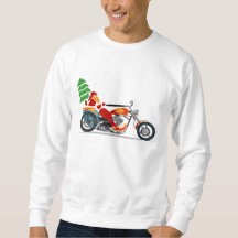 Biker Santa Riding een motorfiets