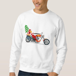 Biker Santa Riding een motorfiets Trui