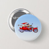Biker Santa Ronde Button 5,7 Cm (Voorkant /achterkant)