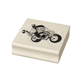 Biker Santa Rubberstempel