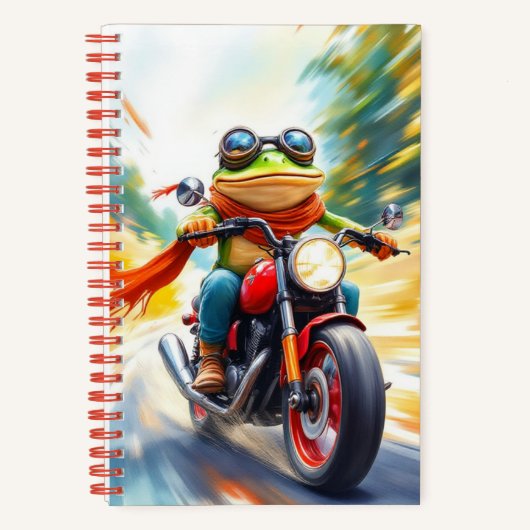 Biker, schrijfster Natasha Us Notitieboek (Voorkant)