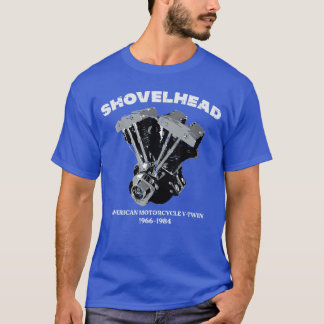 Biker Shovelhead Motorcycle Engine Vintage Men Wom T-shirt