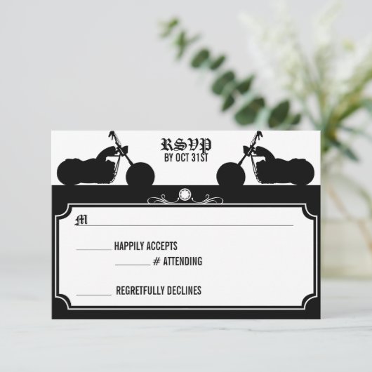 Biker Silhouette rsvp (Staand voorkant)