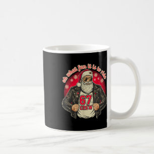 Biker Sinterklaas 67 Crew Grappige Kerst Leren Jas Koffiemok