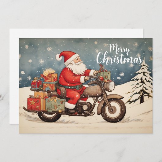 Biker Sinterklaas Feestdagenkaart (Voorkant / Achterkant)
