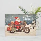 Biker Sinterklaas Feestdagenkaart (Staand voorkant)