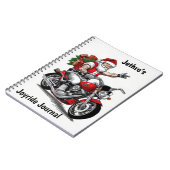 Biker Sinterklaas Gepersonaliseerd Notitieboek (Linkerzijde)
