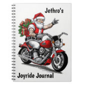 Biker Sinterklaas Gepersonaliseerd Notitieboek (Voorkant)