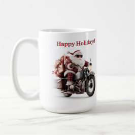 Biker Sinterklaas Kerst Koffiepauze Koffiemok
