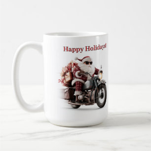 Biker Sinterklaas Kerst Koffiepauze Koffiemok