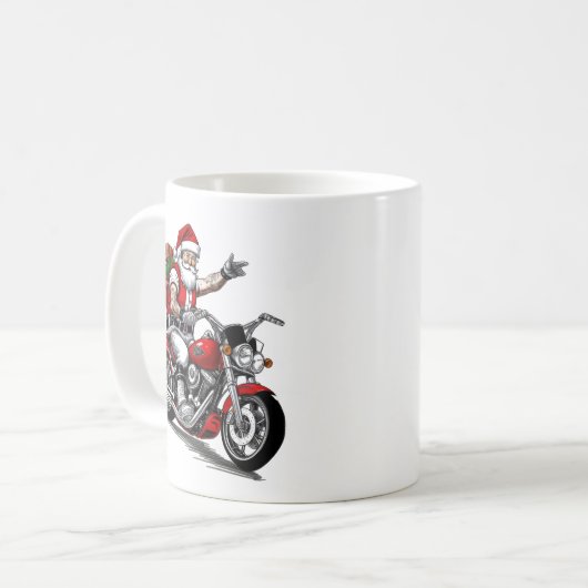 Biker Sinterklaas Koffiemok (Voorkant links)