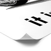 Biker Sinterklaas Poster (Hoek)