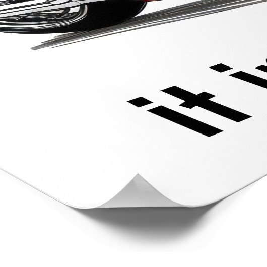 Biker Sinterklaas Poster (Hoek)