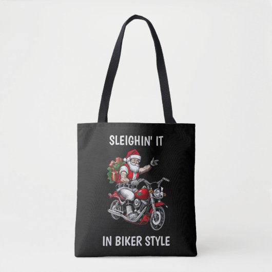 Biker Sinterklaas Tote Bag (Voorkant)