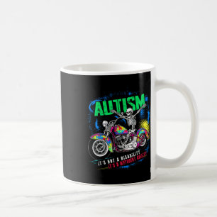 Biker Skelet Fietst Motorrijwiel Puzzel Autisme Be Koffiemok