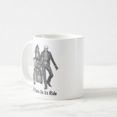 Biker Skelet Paar Koffiemok (Voorkant links)