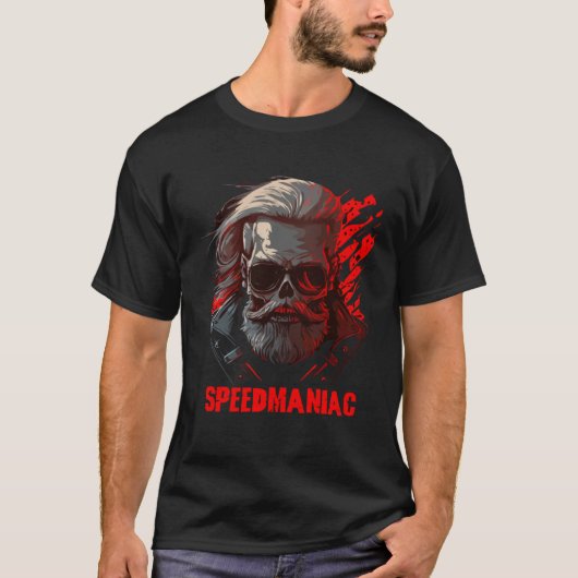 Biker Skeleton Mystic Death Bone  4 T-shirt (Voorkant)