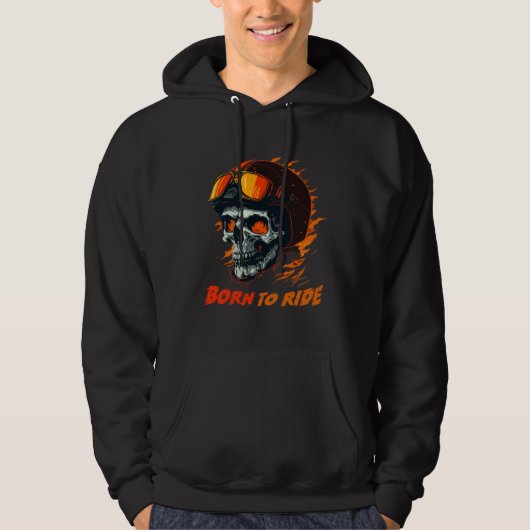 Biker Skeleton Mystic Death Bone Hoodie (Voorkant)