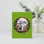 Biker Skull Briefkaart (Staand voorkant)