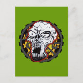 Biker Skull Briefkaart (Voorkant)