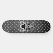 Biker Skull Two Revolvers Diamond Bord Persoonlijk Skateboard (Horizontaal)