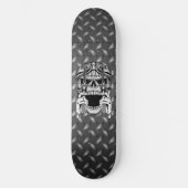 Biker Skull Two Revolvers Diamond Bord Persoonlijk Skateboard (Voorkant)