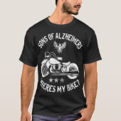 Biker Sons Alzheimer Wheres My Bike T-shirt (Voorkant)
