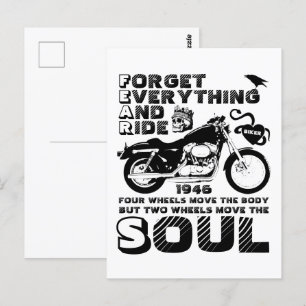Biker Soul, persoonlijke geboortedatum Briefkaart