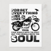 Biker Soul, persoonlijke geboortedatum Briefkaart (Voorkant)