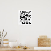 Biker Soul, persoonlijke geboortedatum Poster (Keuken)