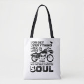 Biker Soul, persoonlijke geboortedatum Tote Bag (Voorkant)