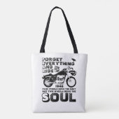 Biker Soul, persoonlijke geboortedatum Tote Bag (Achterkant)