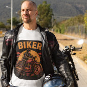 Biker stilvolle Motorradfahrer Illustration T-shirt