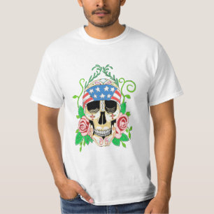 Biker Suiker Schedel T-shirt