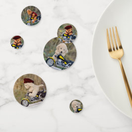 Biker Teddybeer en Hond  - Confetti