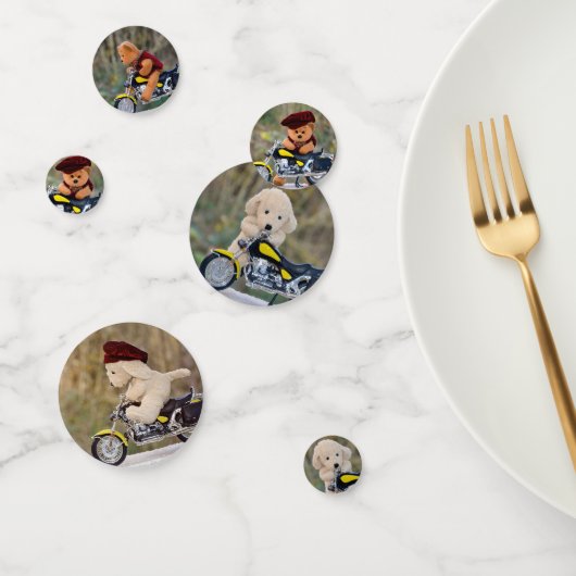 Biker Teddybeer en Hond  - Confetti (Groep)