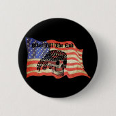 Biker tot het einde schedel USA Flag art Ronde Button 5,7 Cm (Voorkant)