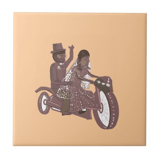 Biker Trouwproducten Tegeltje (Voorkant)