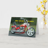 Biker V-twin Harley Road Rash wordt snel beter Kaa Kaart (Gele Bloem)