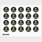 Biker Vader Als Een Gewone Vader Ronde Sticker (Vel)