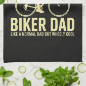 Biker Vader Als Een Gewone Vader Theedoek (Gevouwen)
