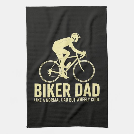 Biker Vader Als Een Gewone Vader Theedoek (Verticaal)