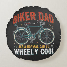 Biker vader als een normale vader maar super cool rond kussen