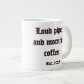 Biker Vader Motorrijden Grote Koffiekop (Voorkant rechts)