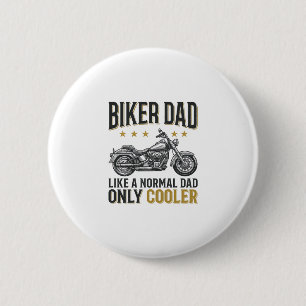 Biker Vader Vintage Motorfiets Citaat Shirt_1 Ronde Button 5,7 Cm