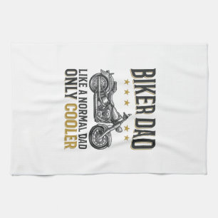 Biker Vader Vintage Motorfiets Citaat Shirt_1 Theedoek