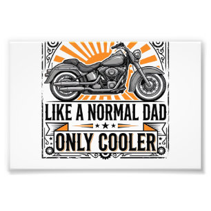 Biker Vader Vintage Motorfiets Vector Design_1 Foto Afdruk