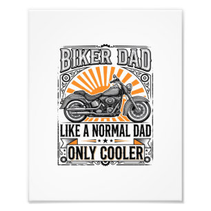 Biker Vader Vintage Motorfiets Vector Design_1 Foto Afdruk