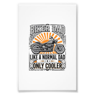 Biker Vader Vintage Motorfiets Vector Design_1 Foto Afdruk